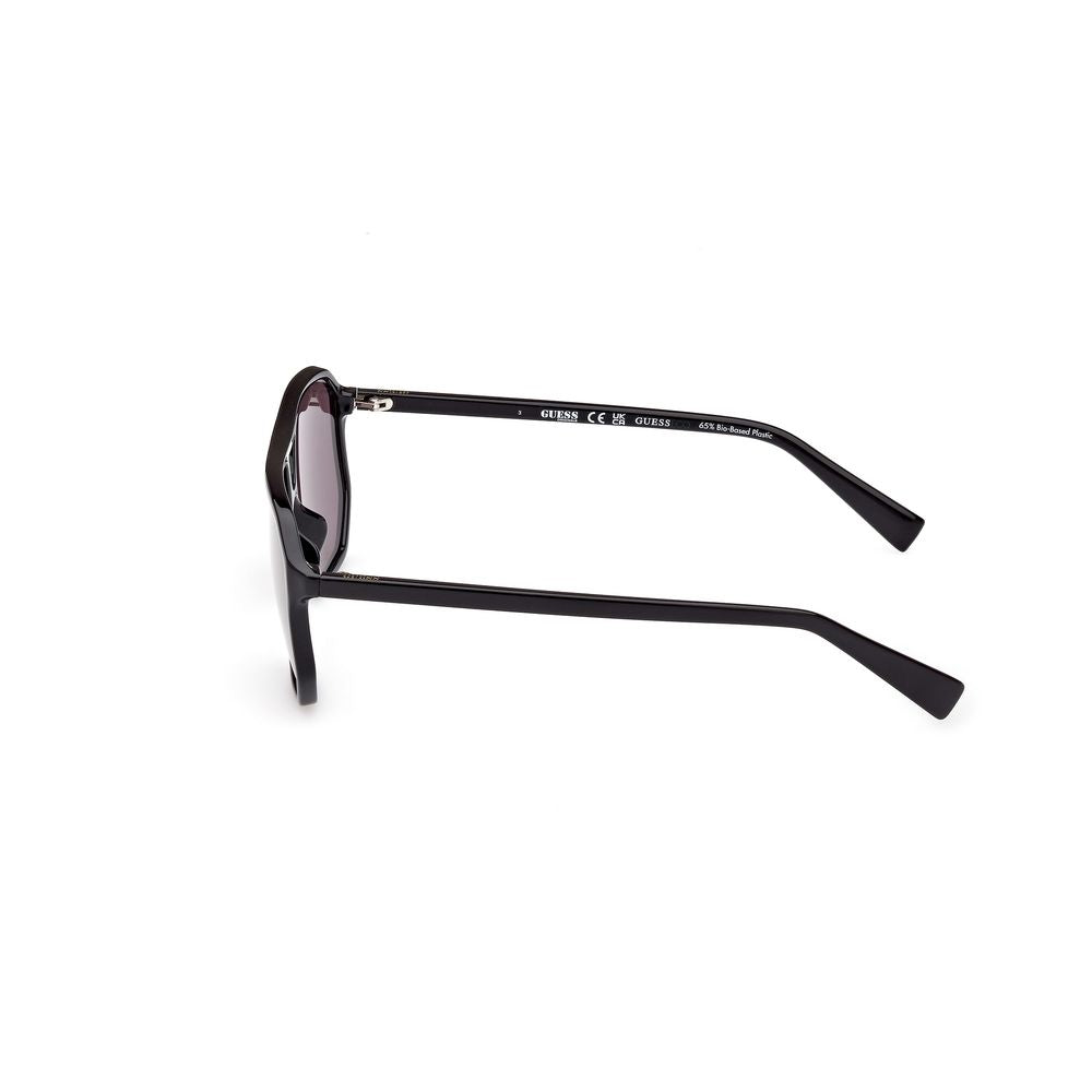 Guess Unisex Sunglasses – Black Full-Rim Frame, Grey Lenses