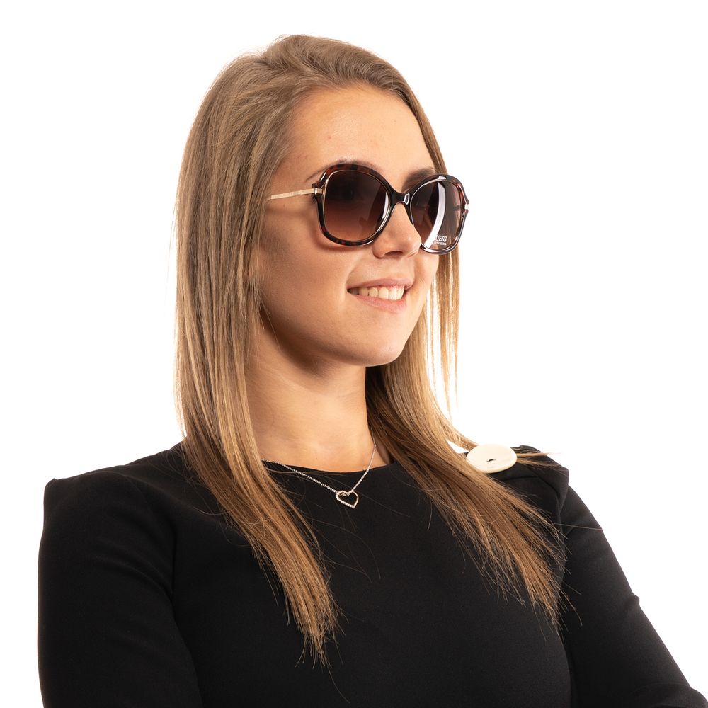 Guess Women’s Brown Butterfly Frame Sunglasses
