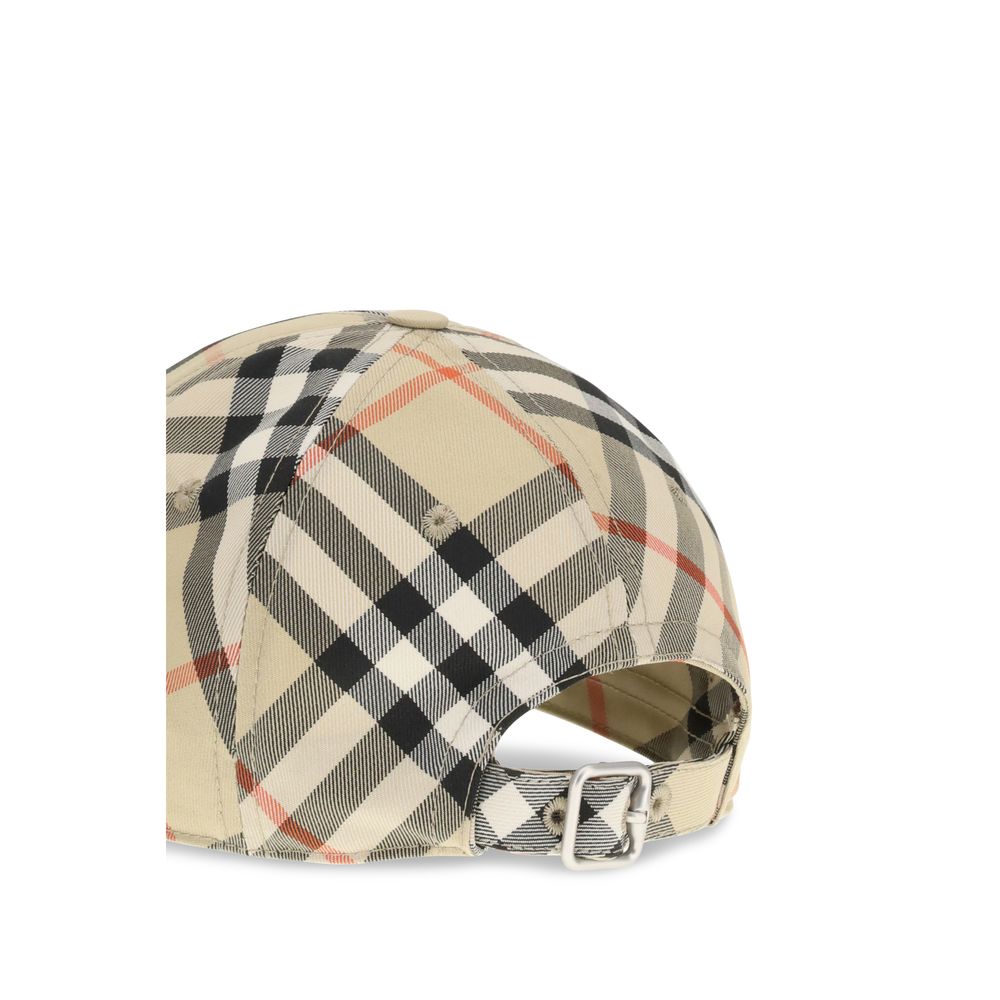 Burberry Check Baseball Hat - Beige Cotton Cap