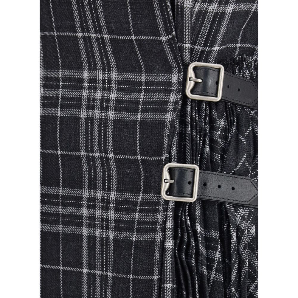 Burberry Check Wool Blend Kilt Dress