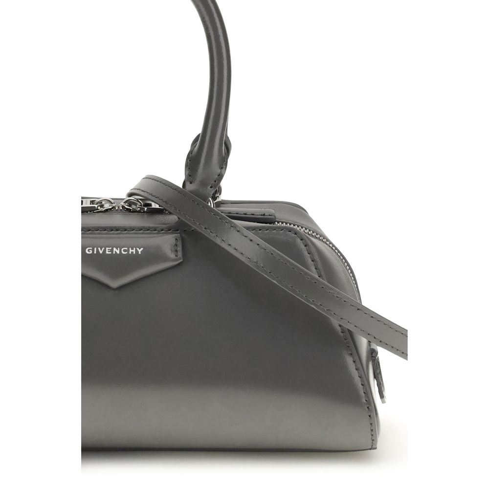 Givenchy Gray Calf Leather Bos Taurus Antigona East-West Mini Handbag