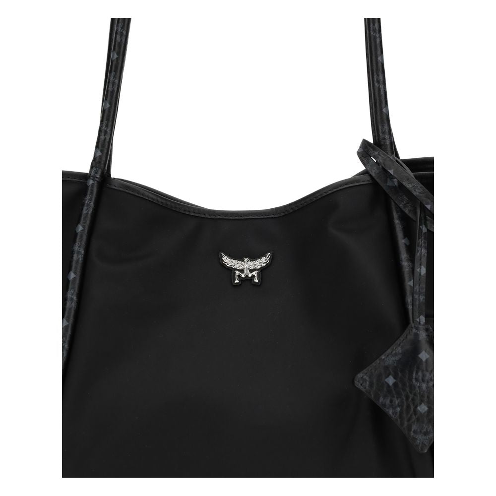 MCM Black Fabric Shoulder Bag - Aeren Tote