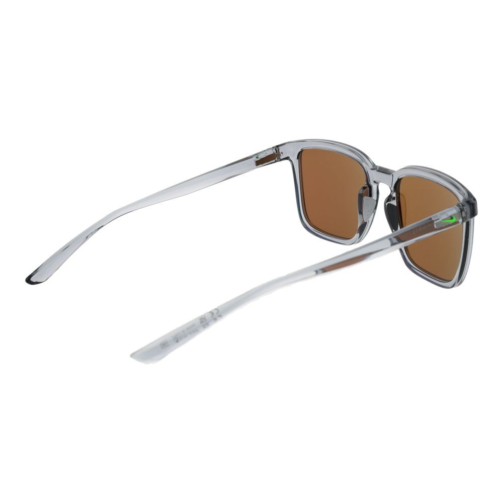 Nike Men's Transparent Stainless Steel Sunglasses – Brown Mirrored Lenses