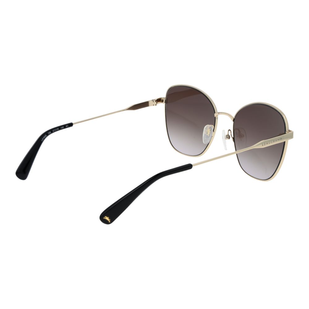 Longchamp Women’s Gold Metal Sunglasses – Brown Gradient Lenses
