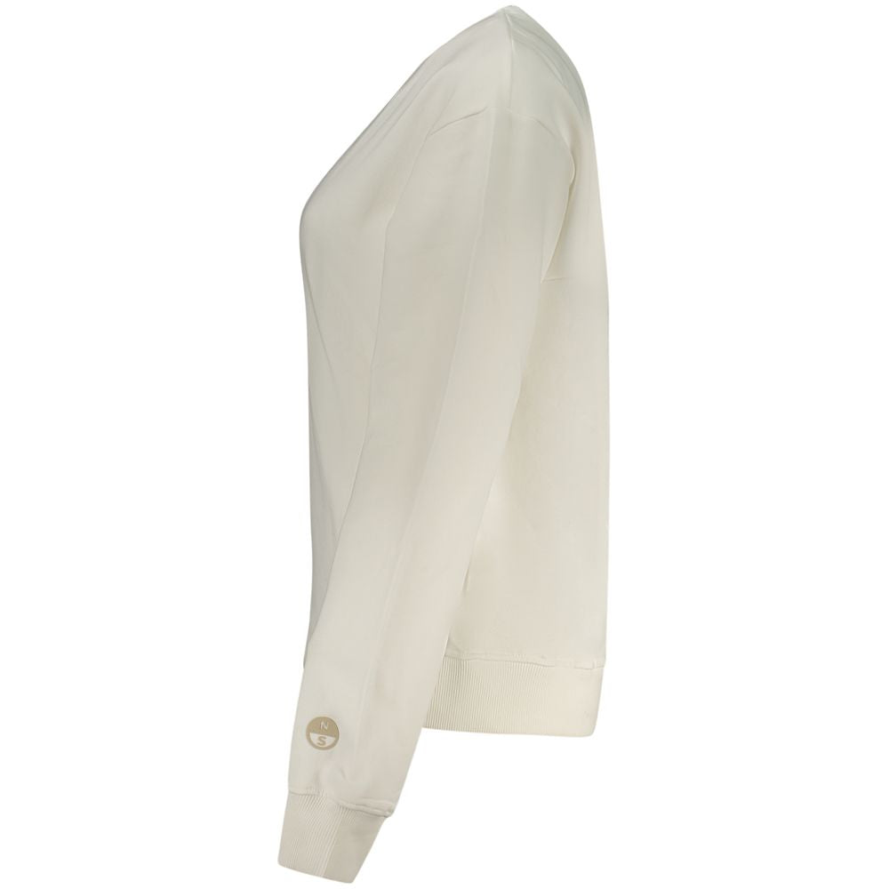 North Sails Bianco Cotton Women Sweatshirt