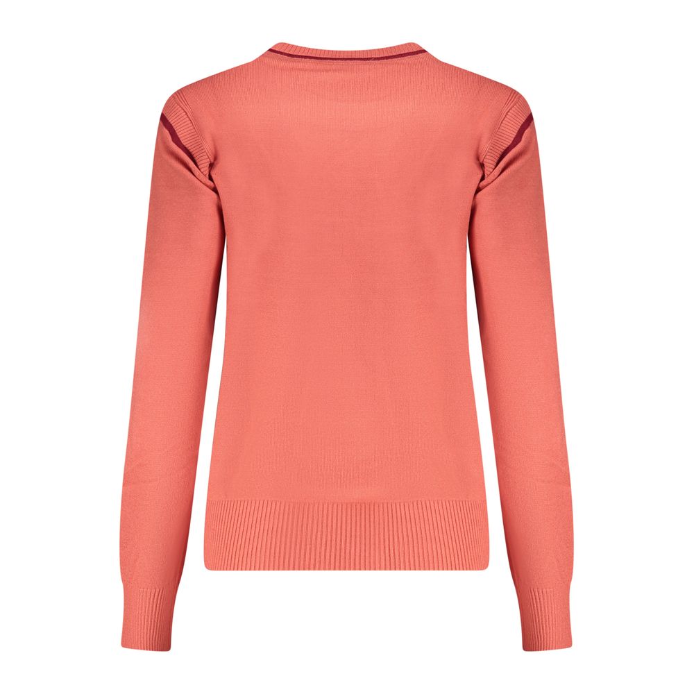 North Sails Red Polyester Sweater - Sustainable Comfort with Nautical Flair