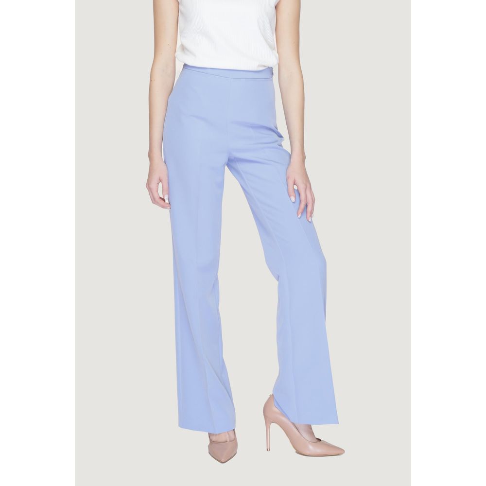 Silence Purple Polyester Casual Pants