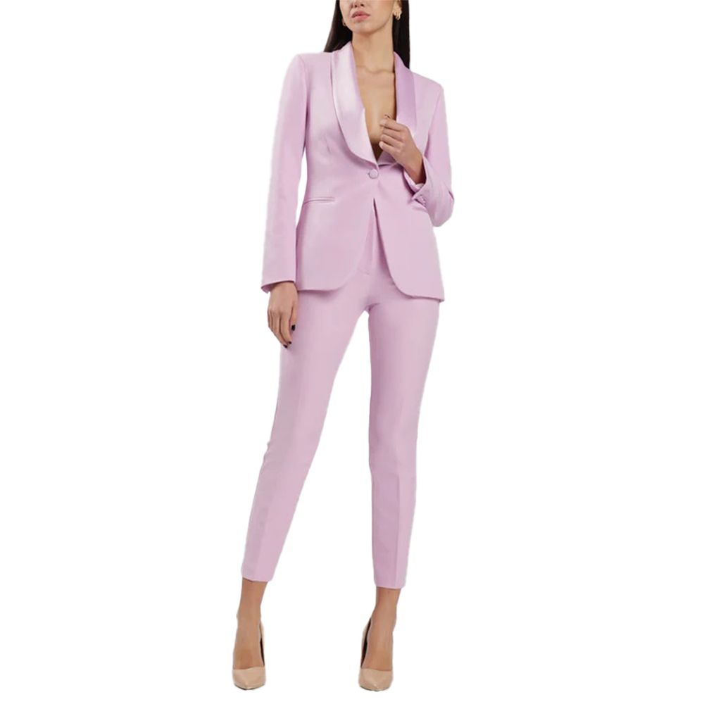 Silence Purple Polyester Pants - Women’s Suit Trousers