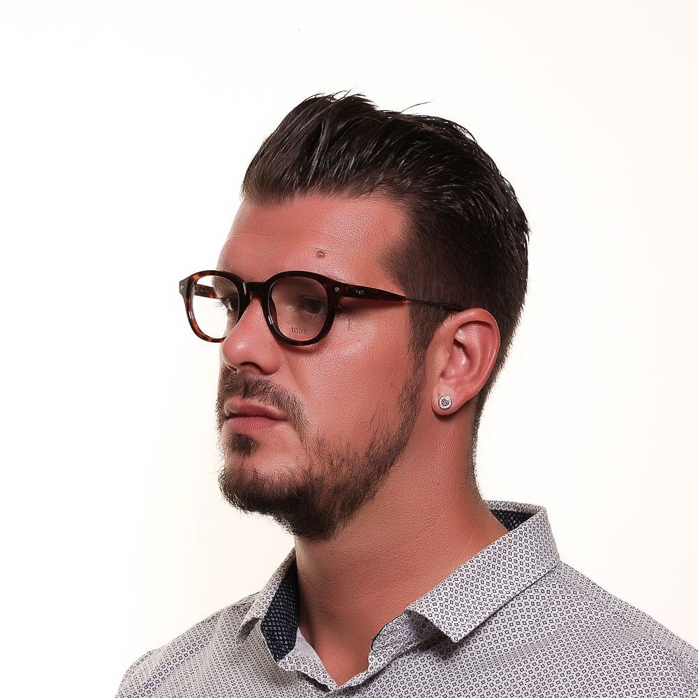 Tod's Unisex Brown Optical Glasses – Round Full-Rim Frames