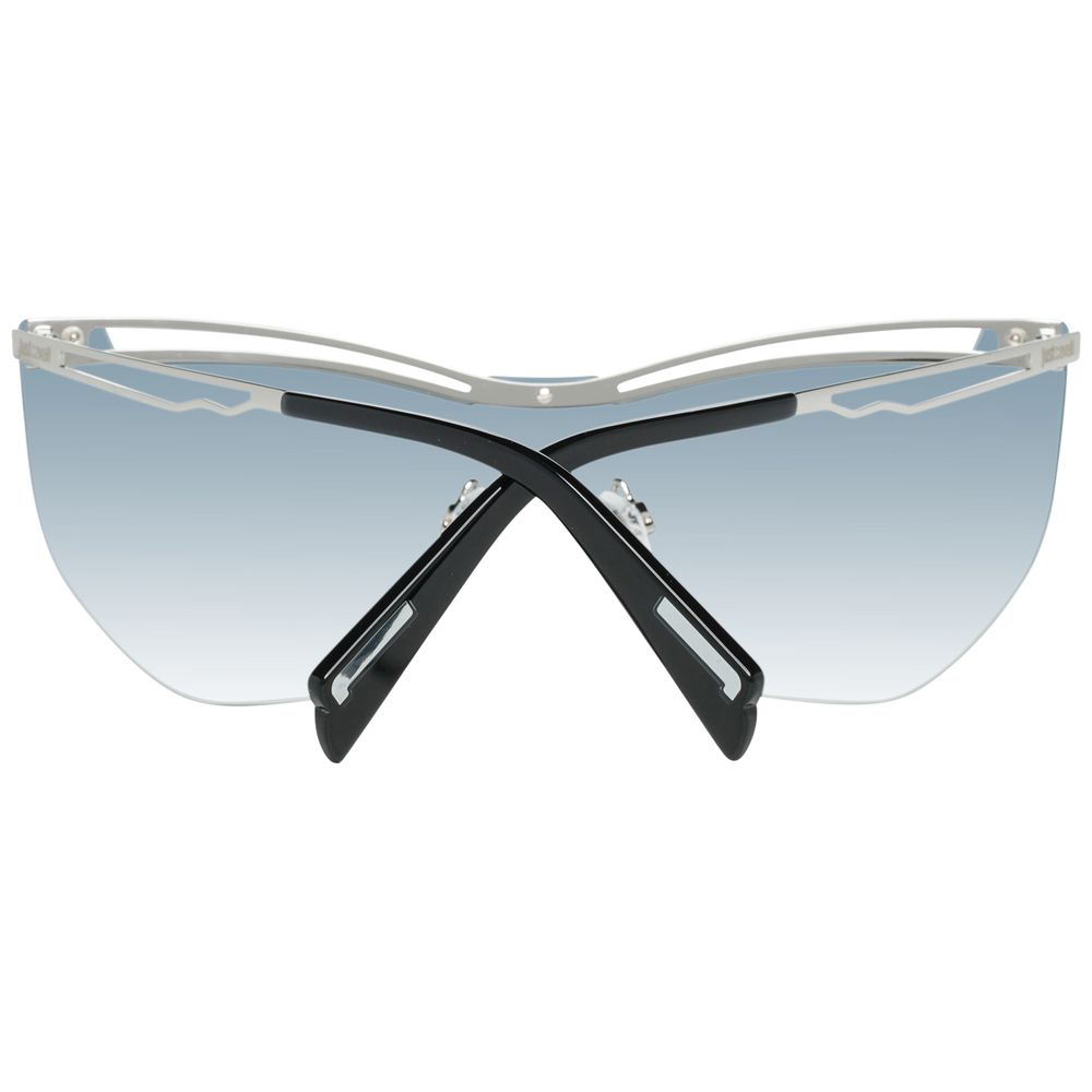 Just Cavalli Women’s Sunglasses – Silver Half-Rim Frame, Turquoise Gradient Lenses