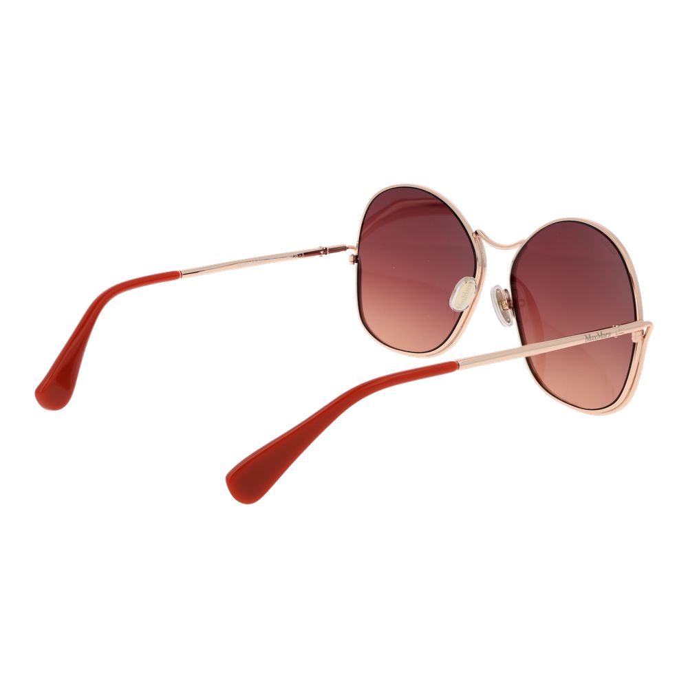 Max Mara Women’s Sunglasses – Rose Gold Butterfly Frame, Pink Gradient Lenses