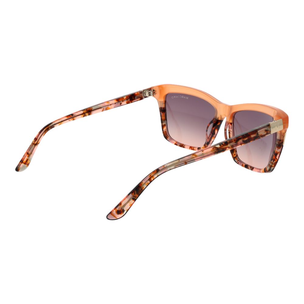 Marciano by Guess Women’s Sunglasses – Orange Full-Rim Frame, Brown Gradient Lenses
