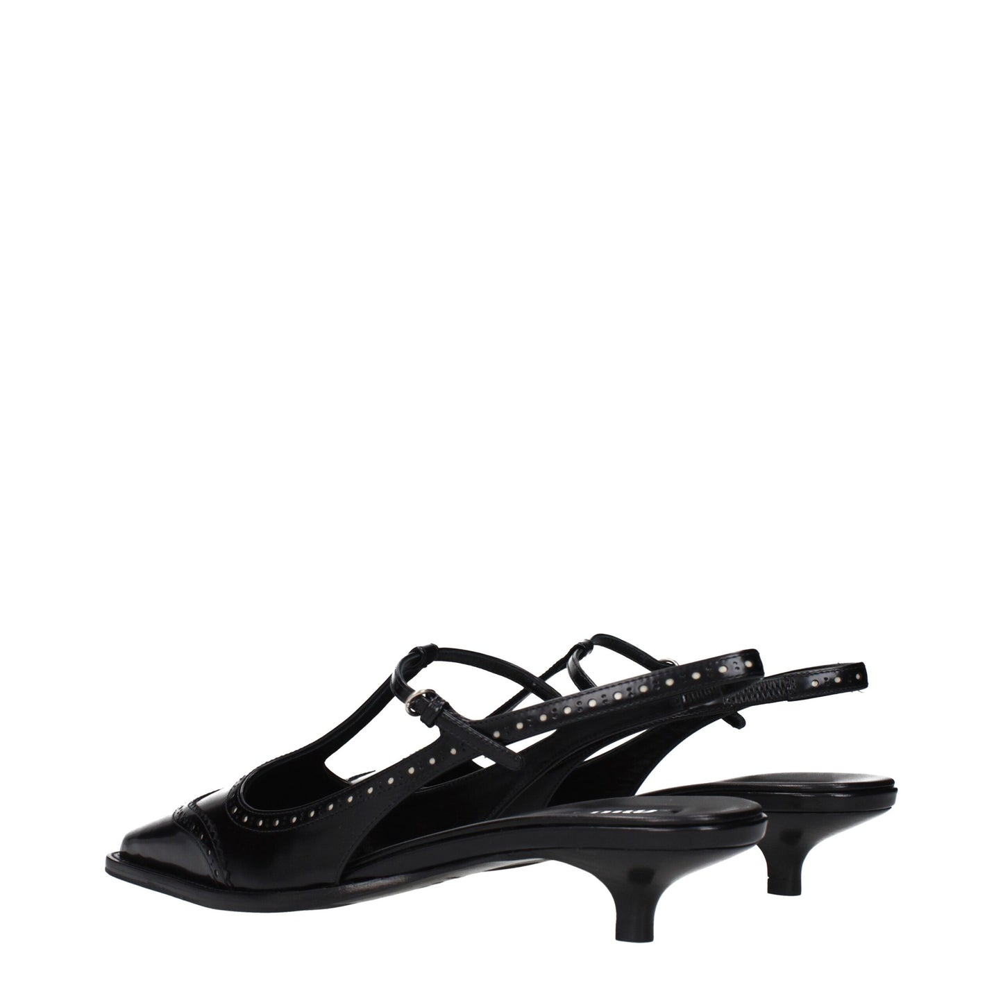 Miu Miu Black Leather Mid Heel Pumps: Timeless Elegance Meets Vintage Charm