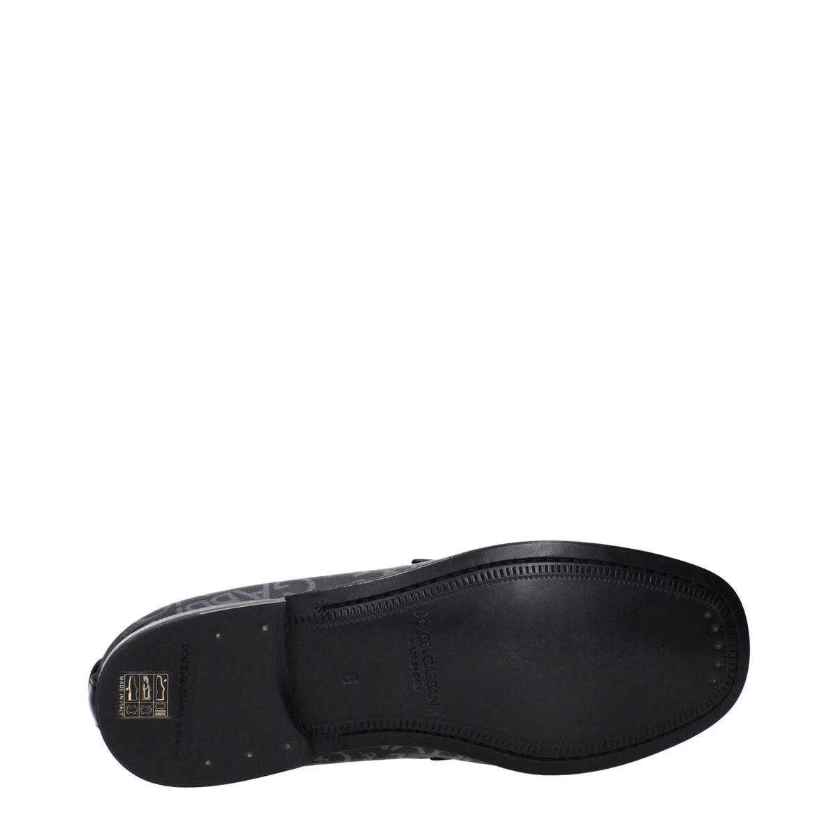 Dolce & Gabbana Black & Grey Jacquard Slip-On Loafers