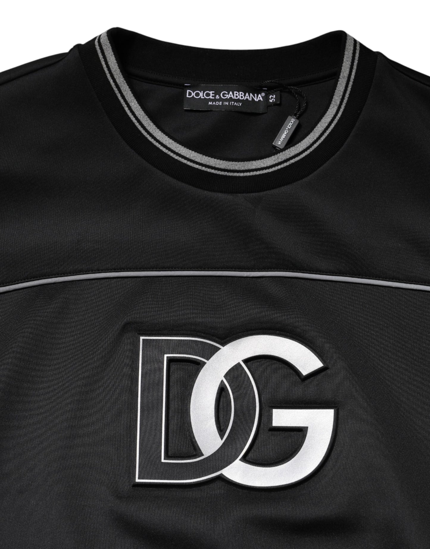 Dolce & Gabbana Black DG Logo Crew Neck Sweatshirt