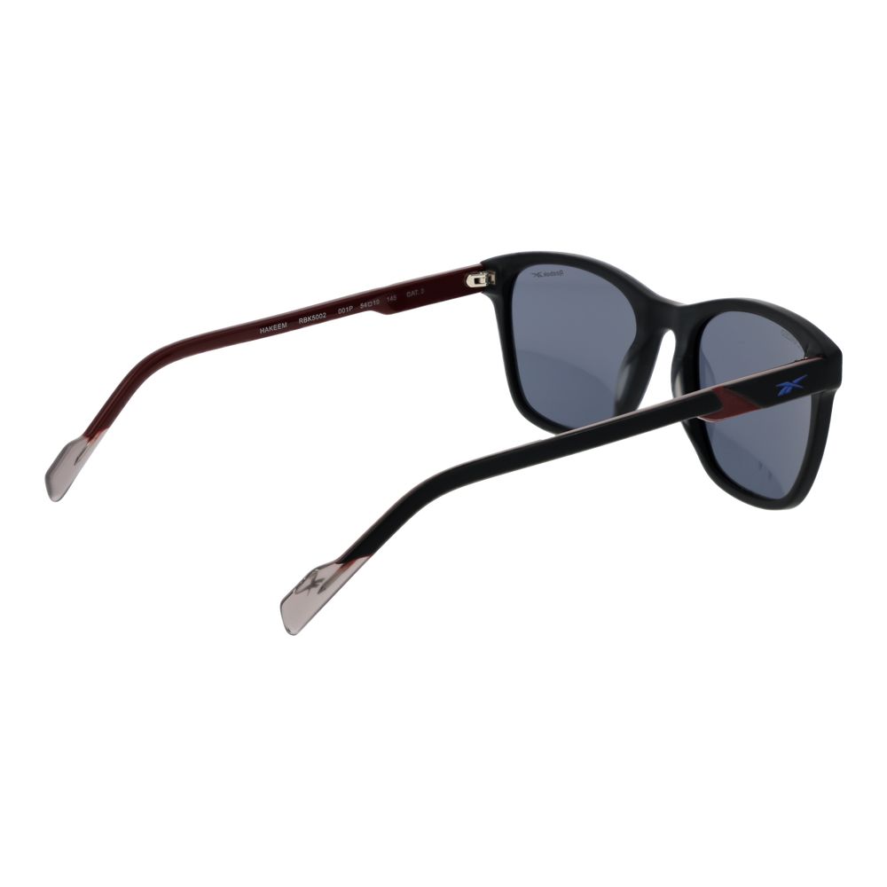 Reebok Men’s Sunglasses – Black Square Frame, Grey Polarised Lenses