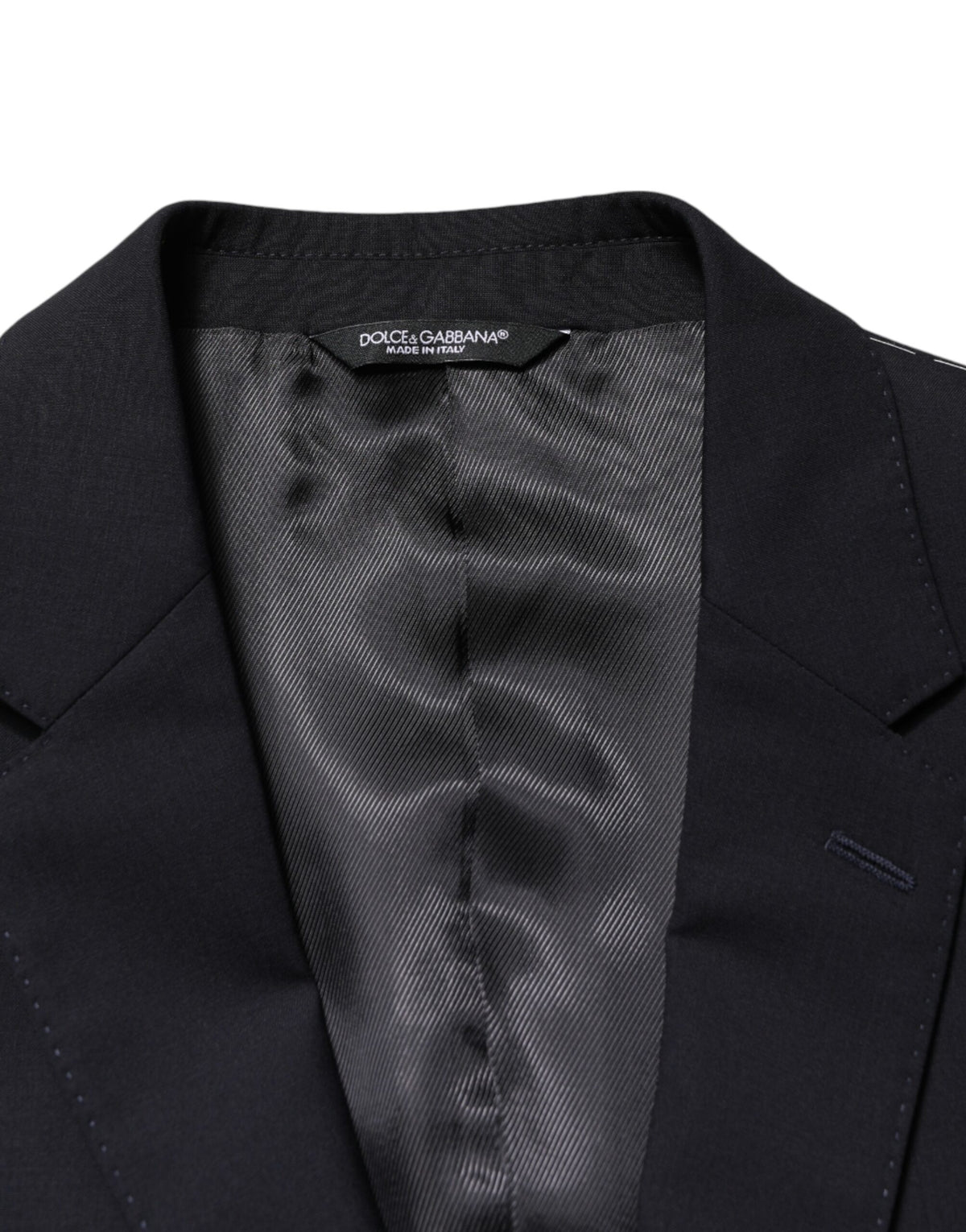 Dolce & Gabbana Black Wool Single Breasted 2 Button Blazer