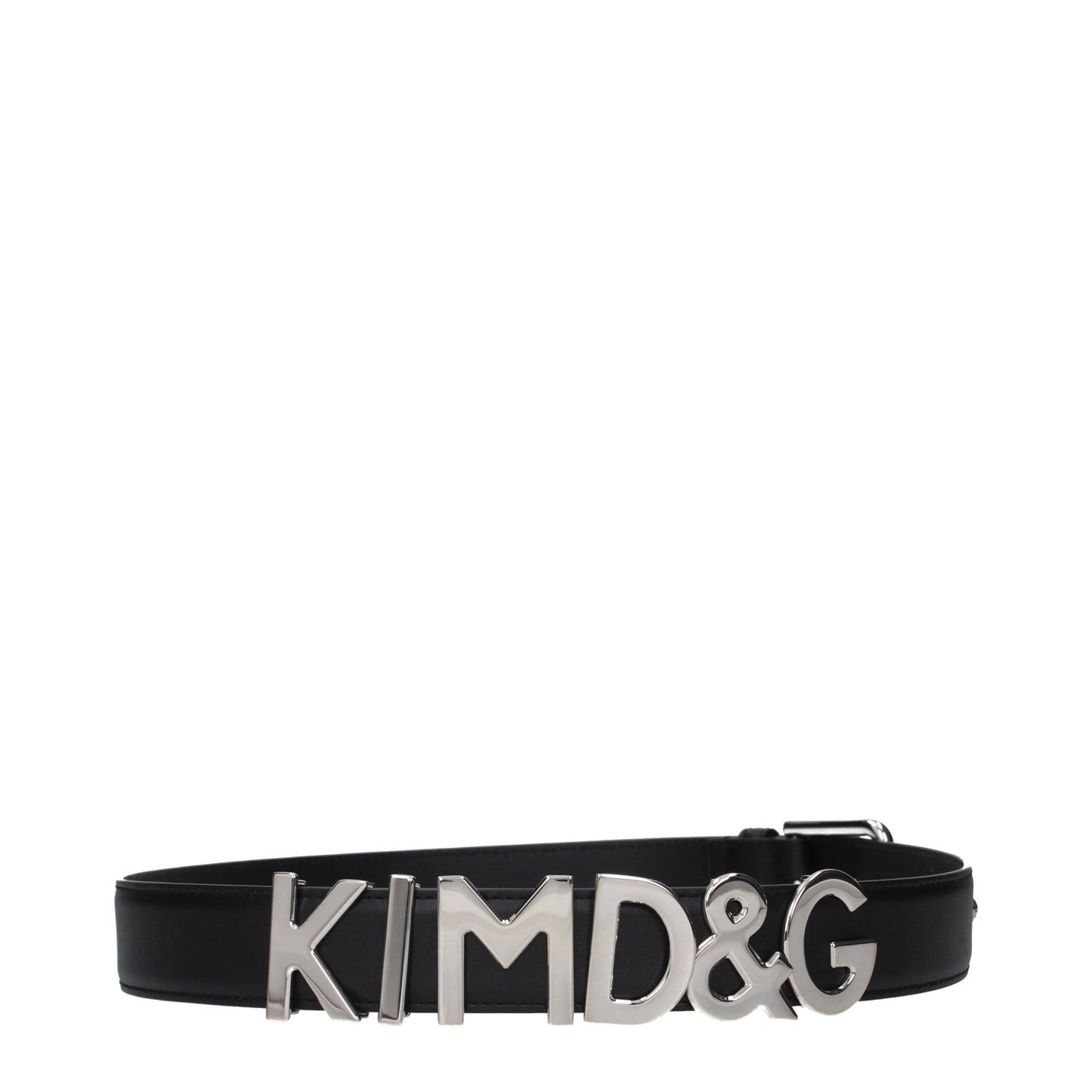 Dolce & Gabbana X Kim Black Leather Belt
