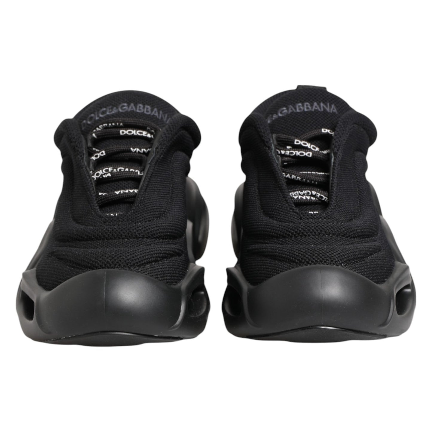 Dolce & Gabbana Black Slip On Low Top Wave Sneakers