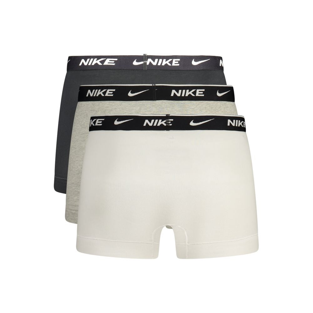 Nike Grey Cotton Men Boxer Short - Tri-Pack