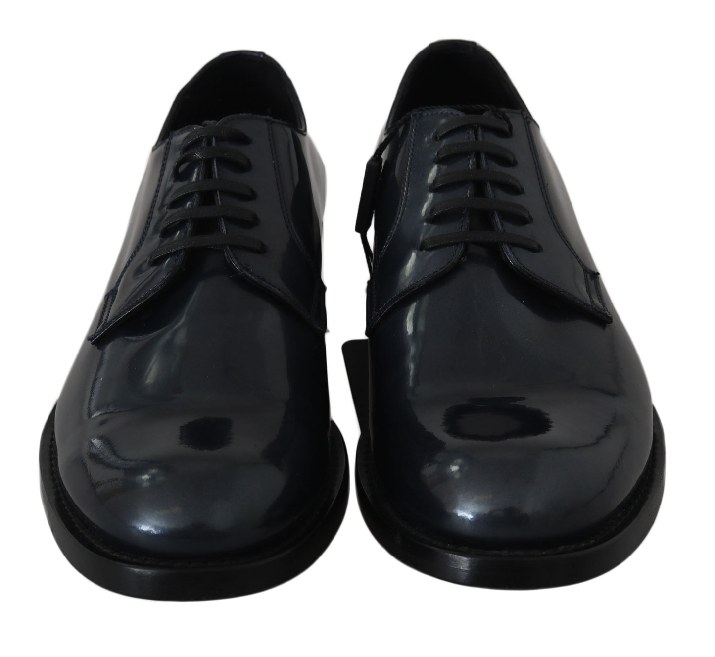 - Elegant Blue Leather Derby Dress Shoes