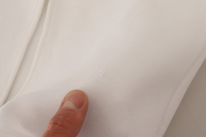 Maison Margiela Rayon White Sleeveless V-neck Sheath Midi Dress