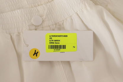 Maison Margiela White High Waist Cropped Trouser Pants