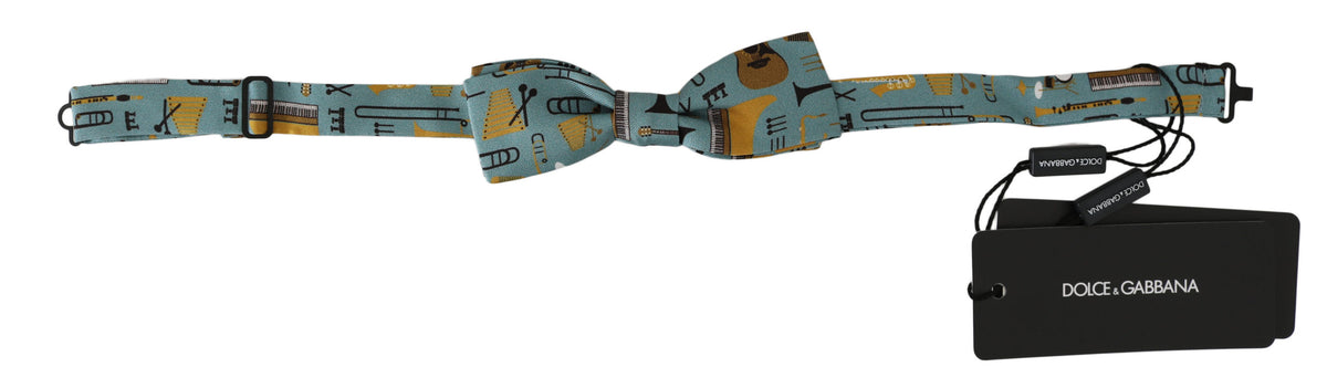 Elegant Mint Green Jazz Club Silk Bow Tie by Dolce & Gabbana