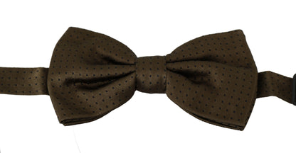  - Elegant Silk Polka Dot Bow Tie