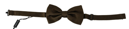  - Elegant Silk Polka Dot Bow Tie