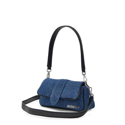 Jacquemus Blue Cotton Handbag - Le Petit Bambimou Mini Shoulder Bag