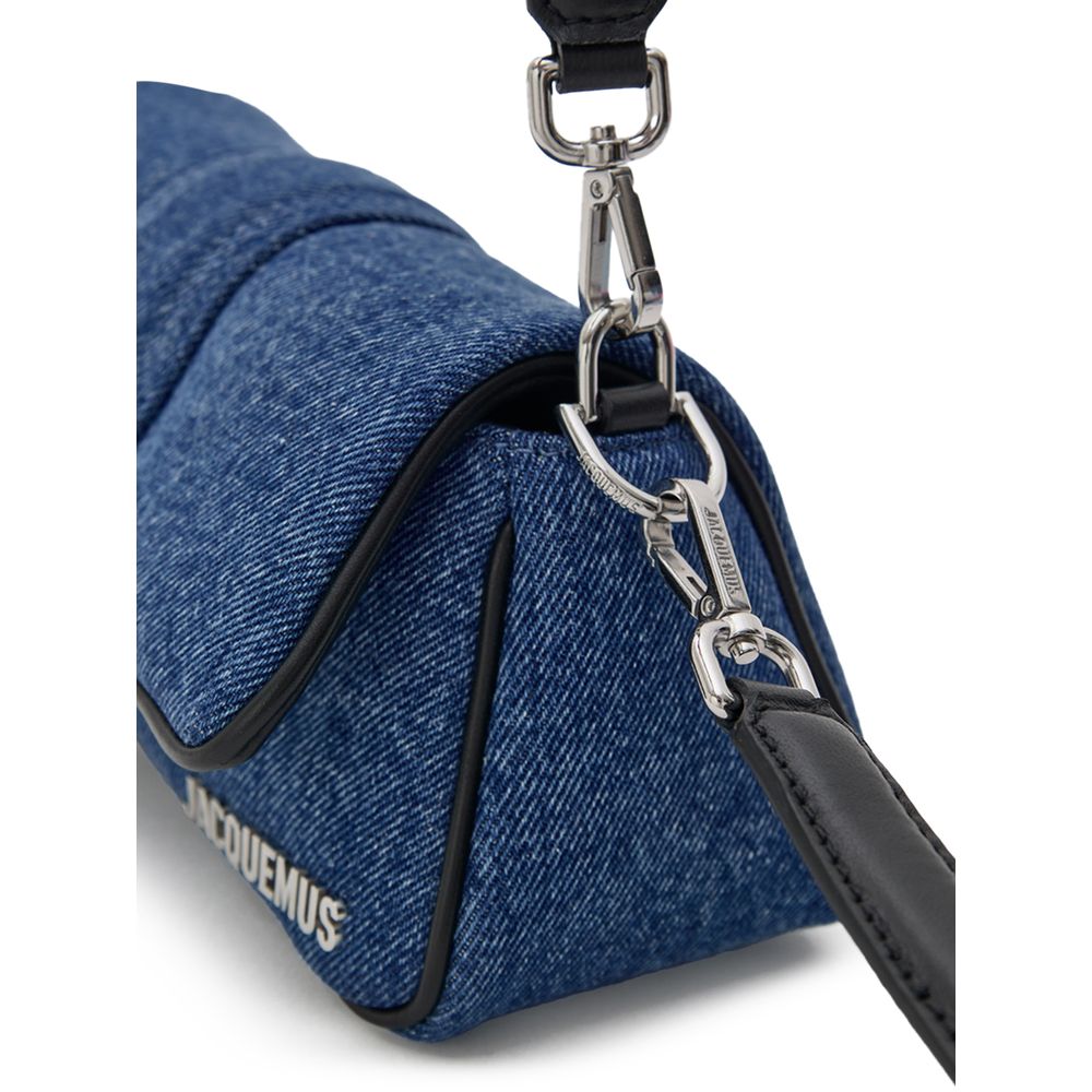 Jacquemus Blue Cotton Handbag - Le Petit Bambimou Mini Shoulder Bag