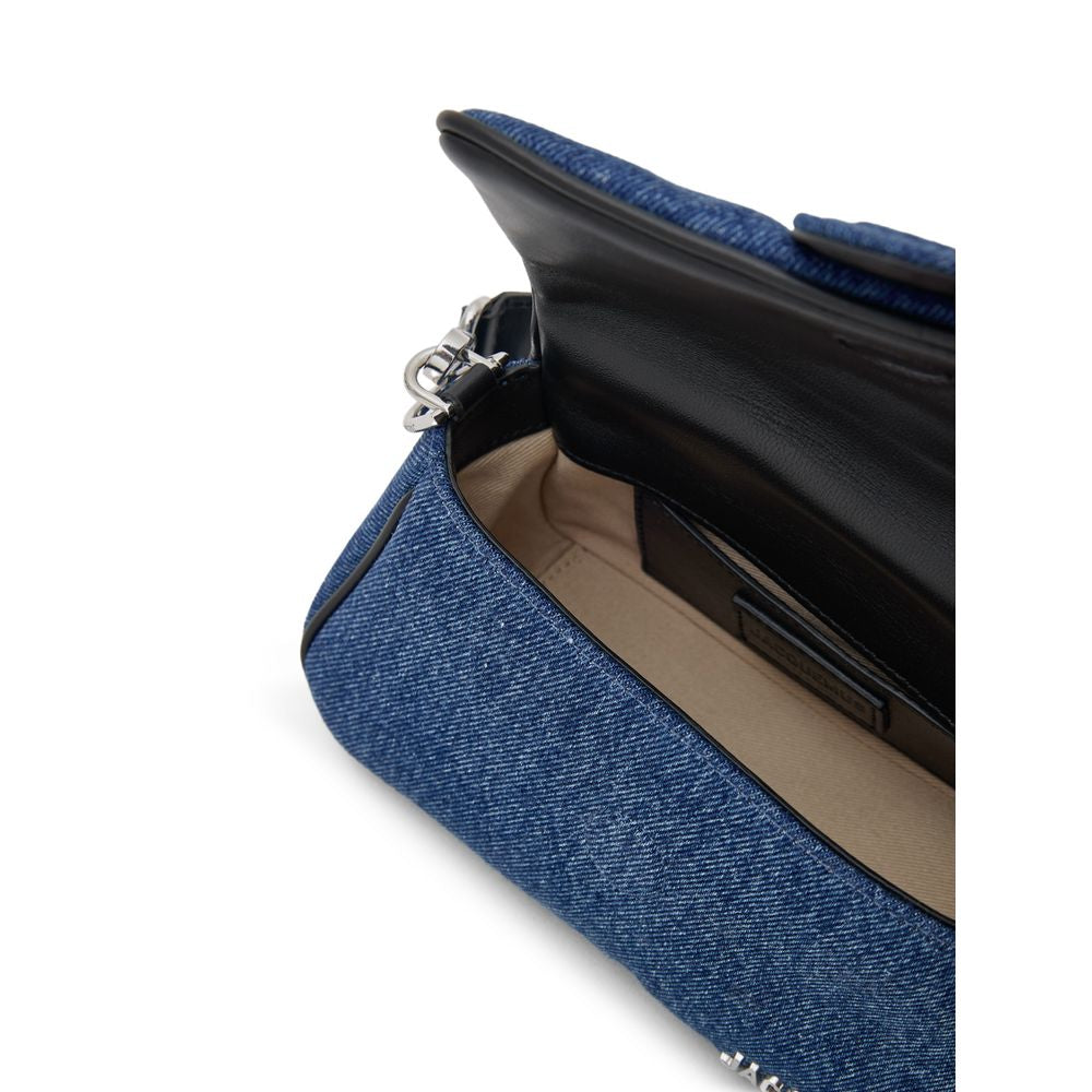Jacquemus Blue Cotton Handbag - Le Petit Bambimou Mini Shoulder Bag