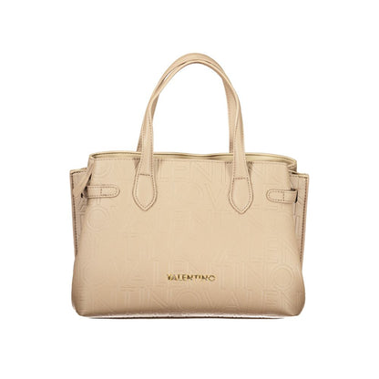Mario Valentino Marrone Leather-Finish Handbag with Dual Straps
