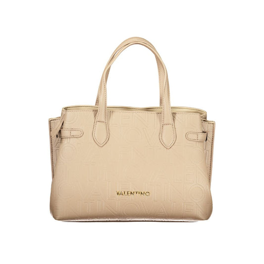 Mario Valentino Marrone Leather-Finish Handbag with Dual Straps