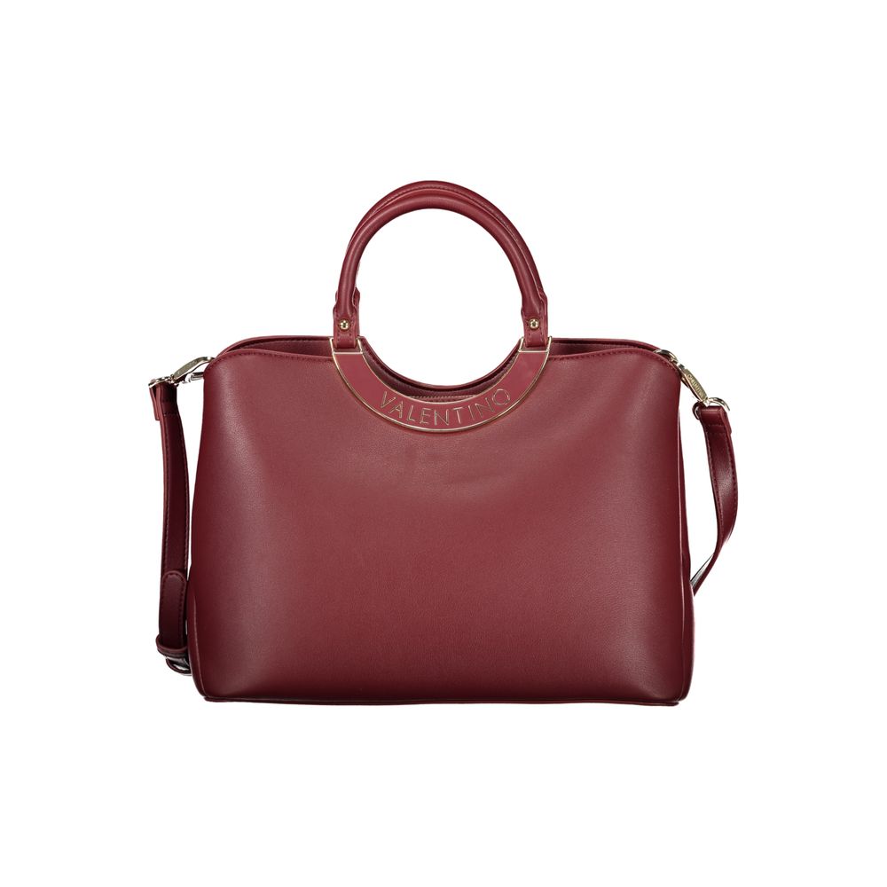 Mario Valentino Red Leather Tote Bag with Elegant Design