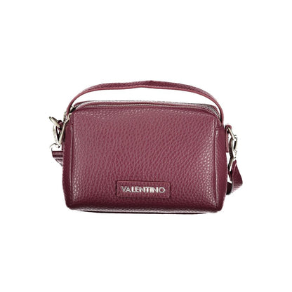 Mario Valentino Rosso Leather-Finish Women Handbag with Adjustable Strap