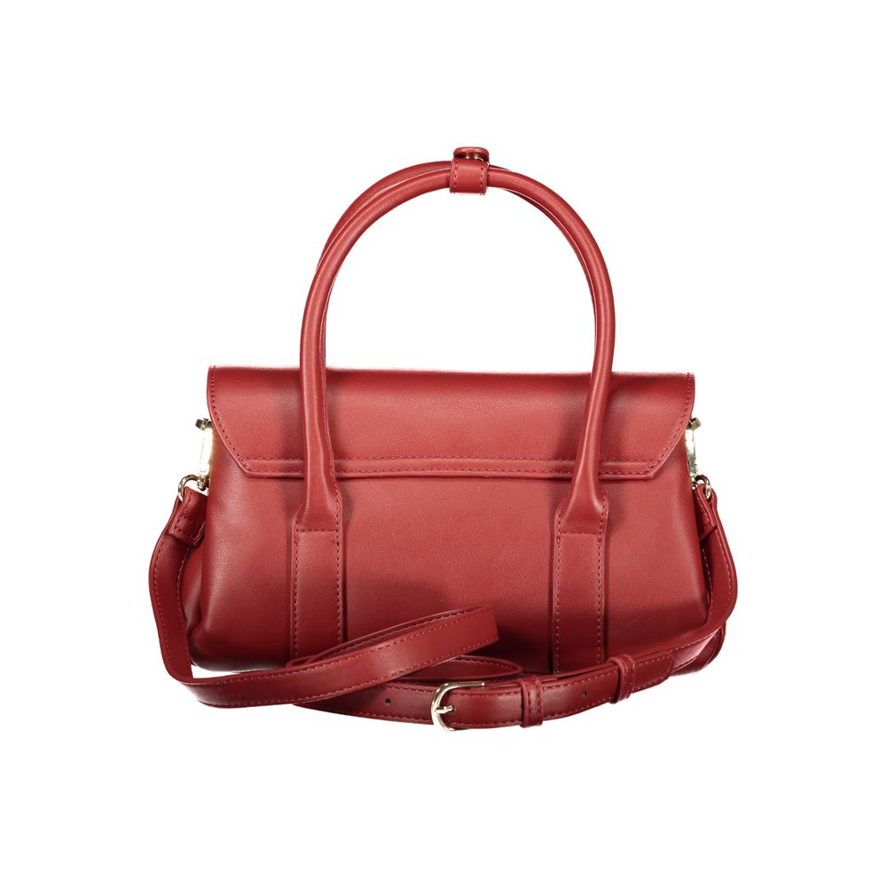 Mario Valentino Rosso Leather Handbag with Elegant Design