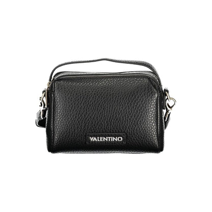 Mario Valentino Nero Smooth Leather Handbag with Iconic Logo