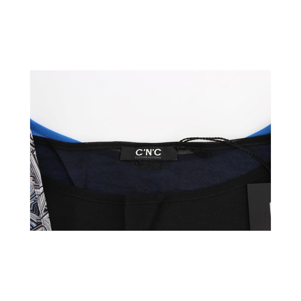 Costume National Black Silk Top - Elegant Sleeveless Design