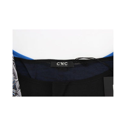 Costume National Black Silk Top - Elegant Sleeveless Design