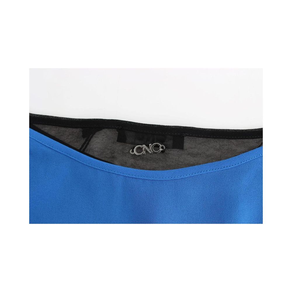 Costume National Black Silk Top - Elegant Sleeveless Design