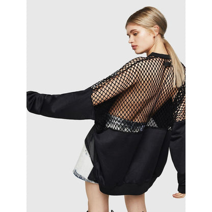 Diesel Black F-Sandy-C Mesh Design Sweatshirt