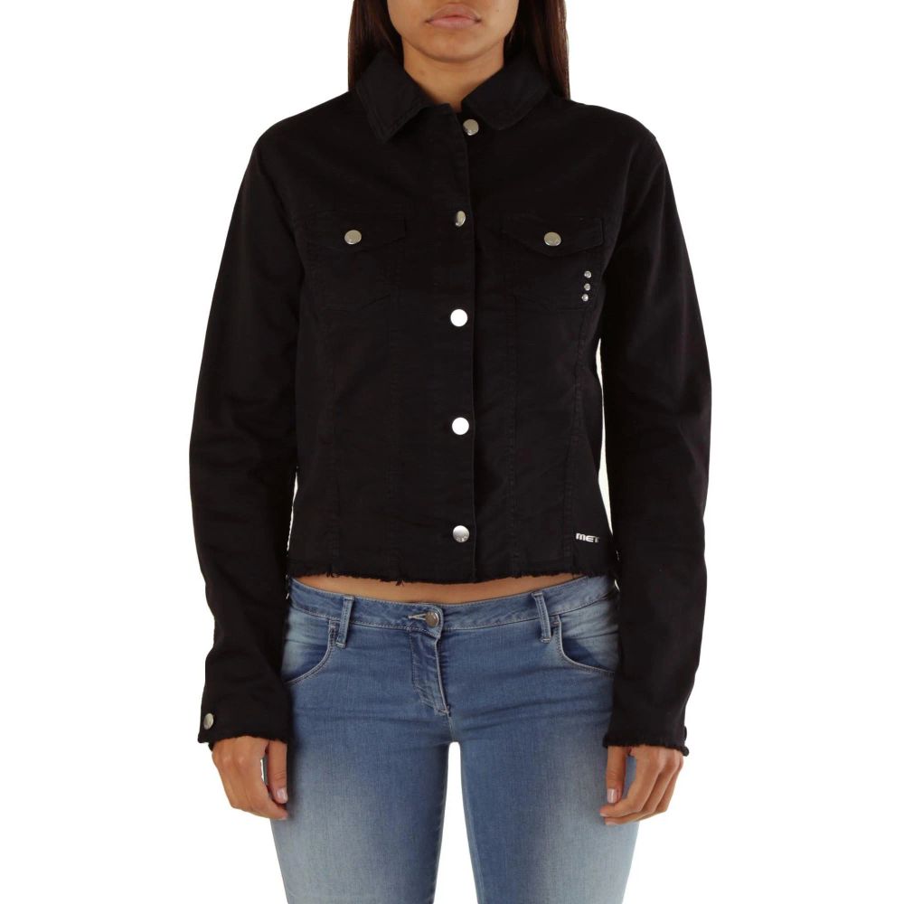Met Black Cotton Denim Jacket - Classic Women's Blazer