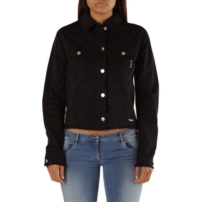 Met Black Cotton Denim Jacket - Classic Women's Blazer
