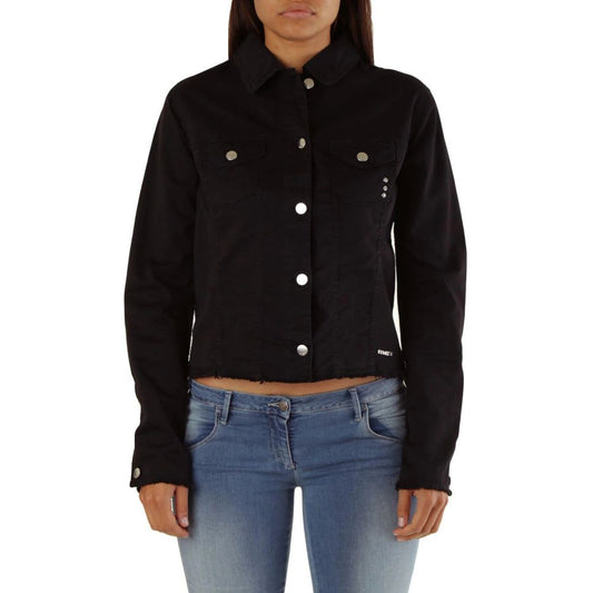 Met Black Cotton Denim Jacket - Classic Women's Blazer