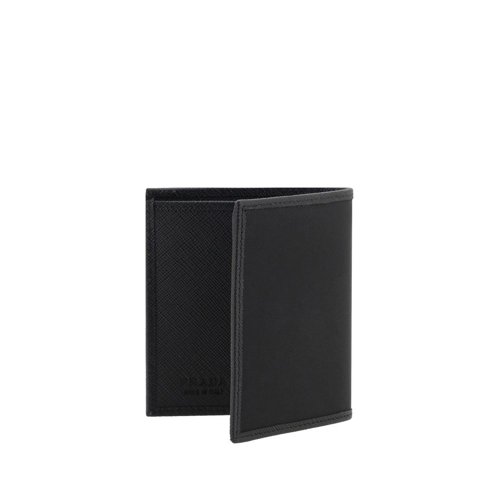 Prada Black Nylon Bifold Wallet