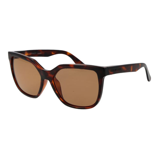 Serengeti Women’s Sunglasses – Brown Square Frame, Bronze Polarized Lenses