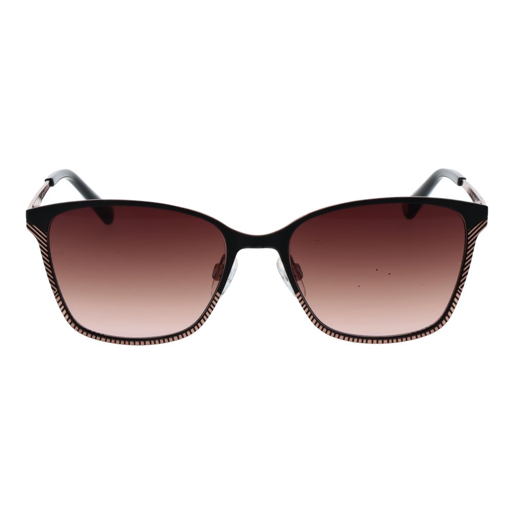 Ted Baker Women’s Sunglasses – Black Square Frame, Brown Gradient Lenses