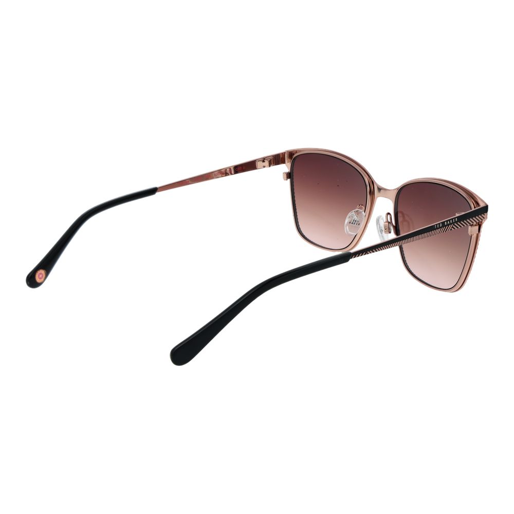 Ted Baker Women’s Sunglasses – Black Square Frame, Brown Gradient Lenses